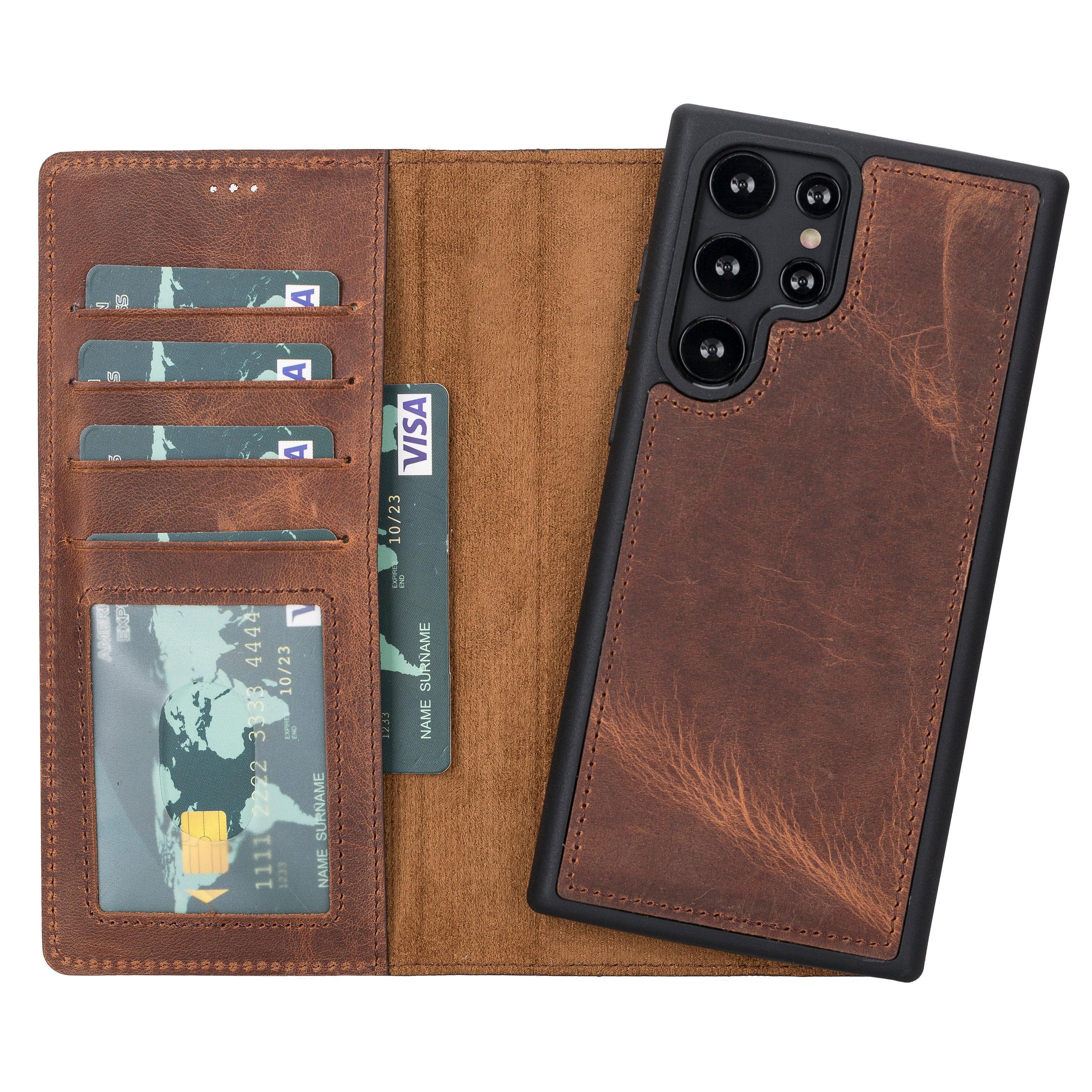 Magic Samsung  Series Detachable Genuine Leather Wallet Case - MW-1