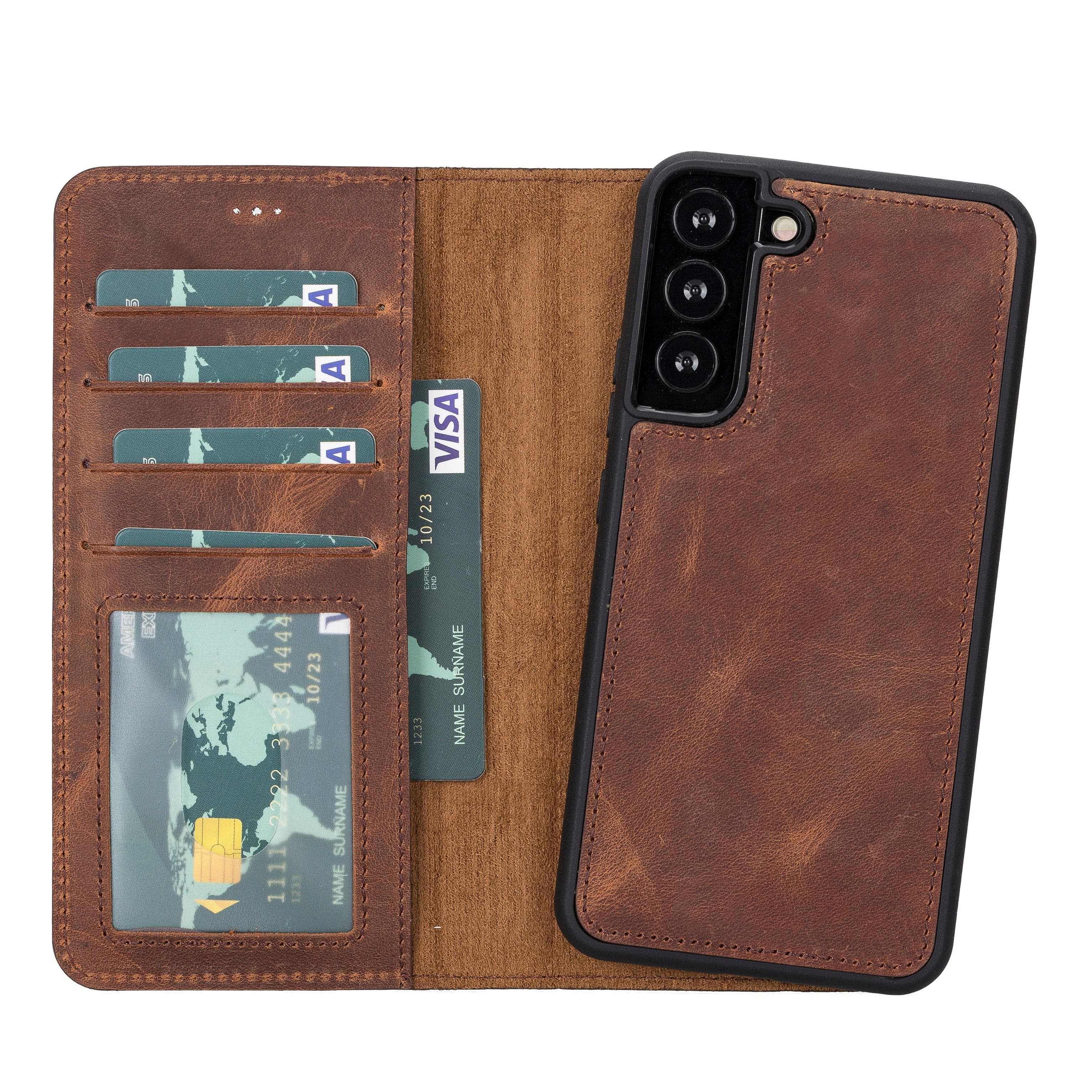 Magic Samsung  Series Detachable Genuine Leather Wallet Case - MW-0