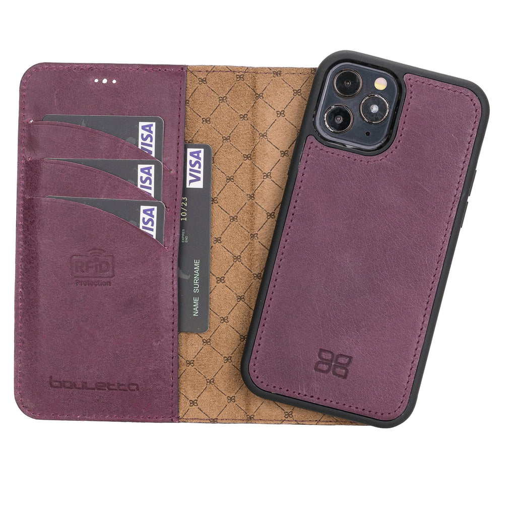 Apple iPhone 12 Series Detachable Leather Wallet Cases - MW-20