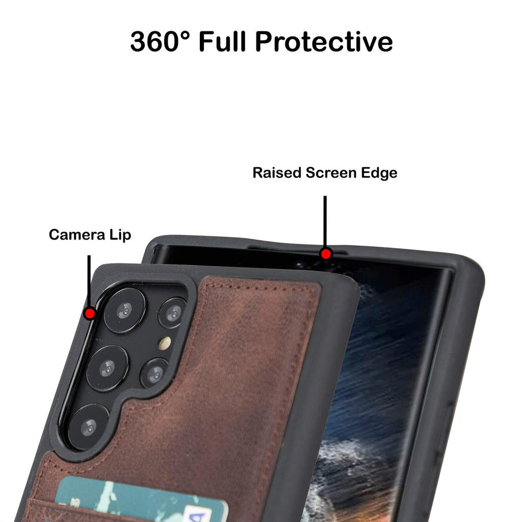 Flexible Leather Back Cover with CardHolder for Samsung Galaxy S24 Series-4