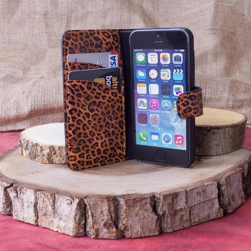 Wallet Case iPhone 5/5S Non-Detachable Genuine Leather Wallet Case - WC-1