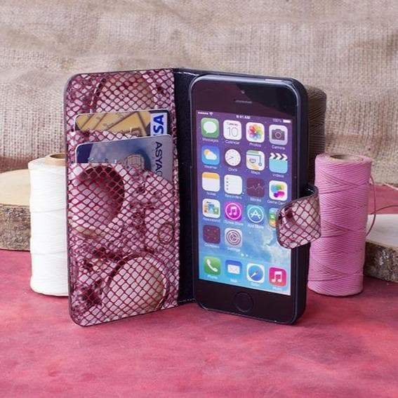 Wallet Case iPhone 5/5S Non-Detachable Genuine Leather Wallet Case - WC-3